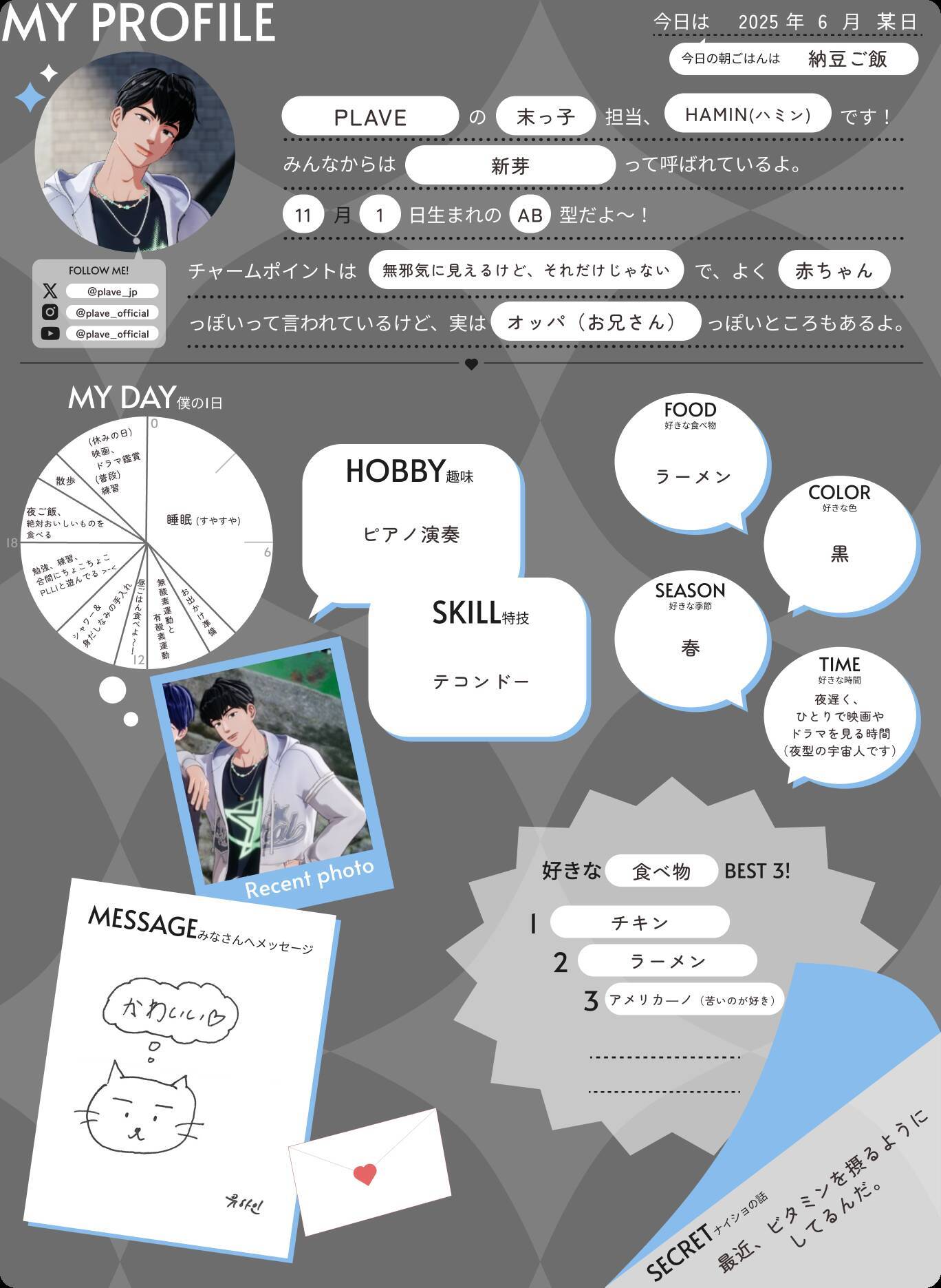 PLAVEのプロフィール帳を大公開!