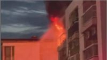 大野城市のマンションで火事　２０代男性が煙を吸うなどして搬送　出火原因調べる